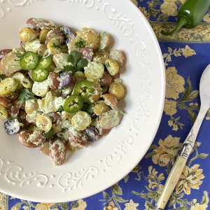 Creamy Potato Salad with Herbs and Jalapeno